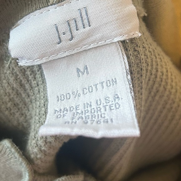 J. Jill Green Waffle Knit Tunic Blouse - Picture 2 of 5